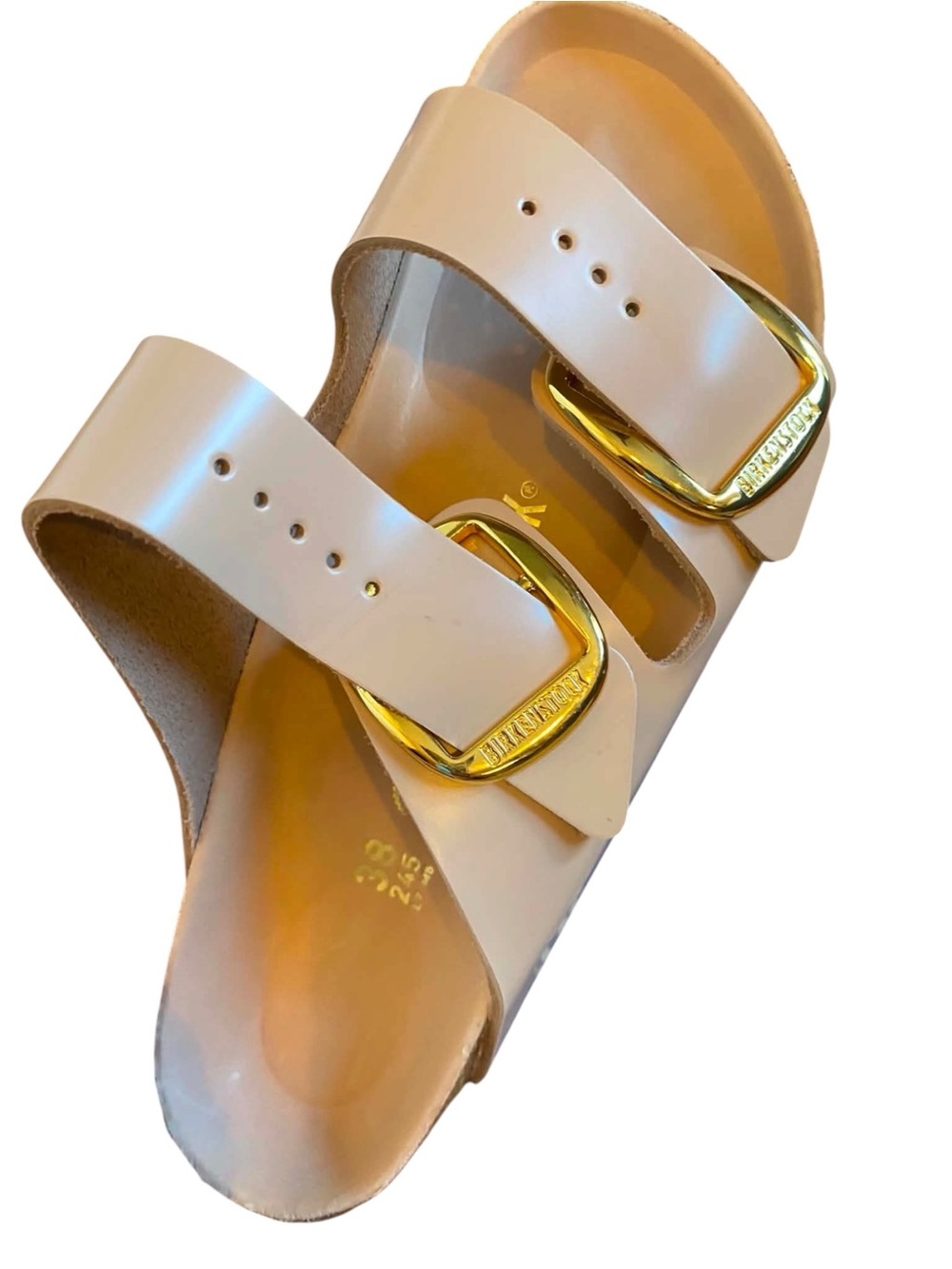 NWT Birkenstock Sandals Arizona Big Buckle Size 7 (38) New Beige - Picture 3 of 5